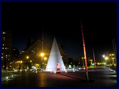 City of Arts and Sciences by night 42 - sculptures and nearby residential highrises.